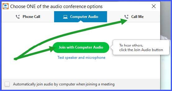 join the meeting step 4 audio instructions
