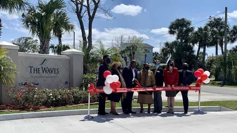 The Waves ribbon cutting