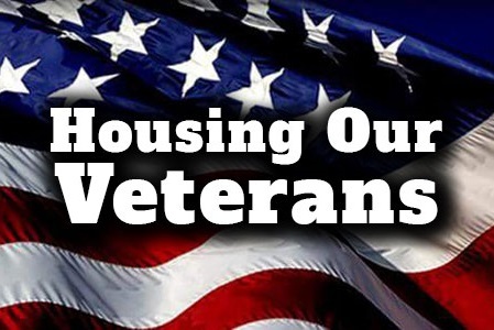 American Flag with Housing Our Veterans test overlay
